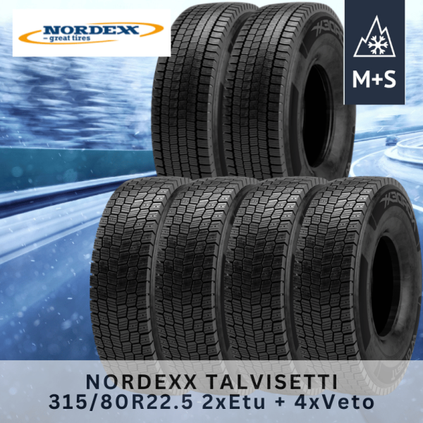 Nordexx Talvirengassetti 2+4  (315/80R22.5)